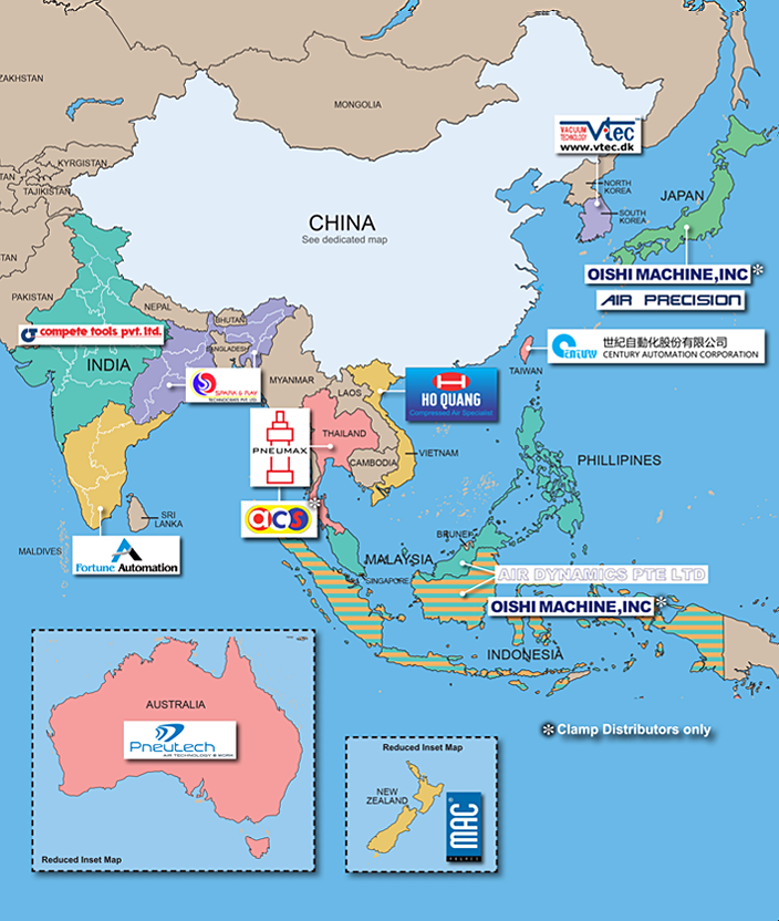 Click to expand PHD's Asian Distributor Network map...