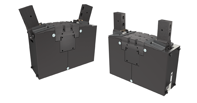 PHD Series PFD frame clamp provides reliable high-force pneumatic clamping with flexible tooling and weld protection.