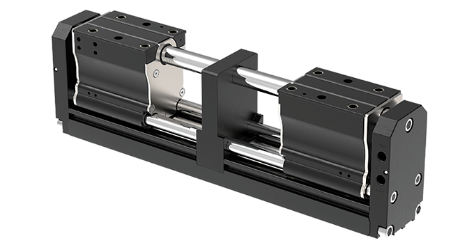 Series GRR Parallel Grippers — narrow, with long jaw travel are robust design for automotive wheel, foundry, and heavy-part manufacturing.